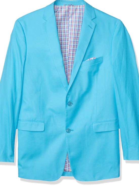 U.S. Polo Assn. Other - U.S. Polo Assn. Men's Light Turquoise Linen Blazer - Single-Breasted Sport Coat